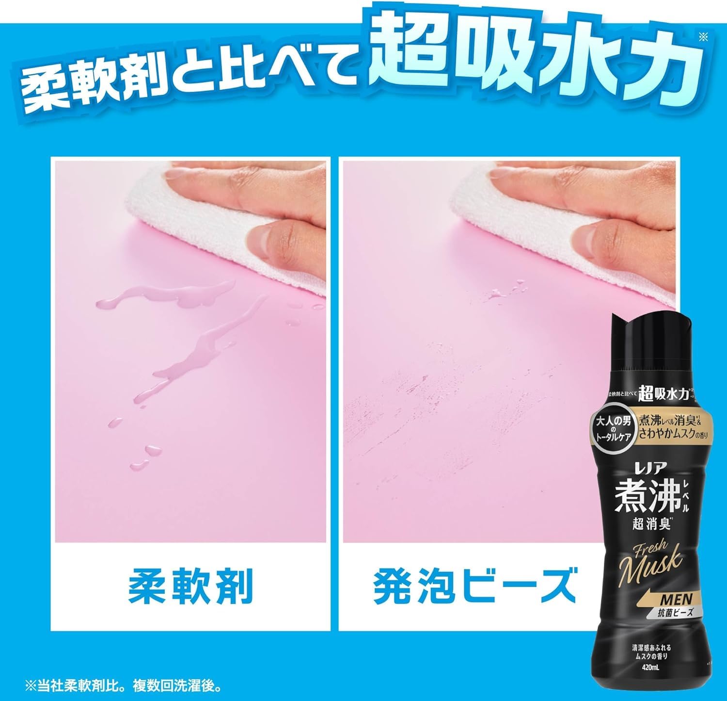 Amazon | P＆G レノア 煮沸レベル 消臭抗菌ビーズ MEN 清潔感あふれる